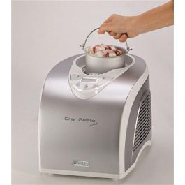 Ariete Heladera Gran Gelato Metal 693 Auto Refrigerante con Compresor Interno y Pantalla LCD para Helados Caseros