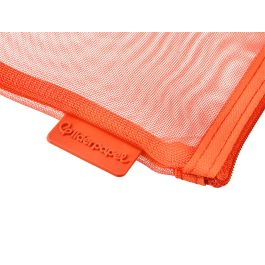 Liderpapel Bolsa zipper bag de poliéster transpirable multiusos DIN A6 para documentos, papelería, cosméticos y cables, color naranja