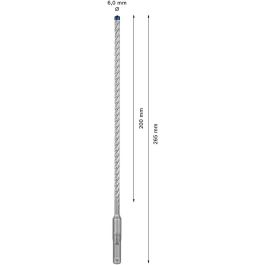 Bosch EXPERT Hammerbohrer SDS plus-7X Broca de Martillo 6x265mm SDS Plus para Ladrillo, Concreto, Hormigón, Piedra
