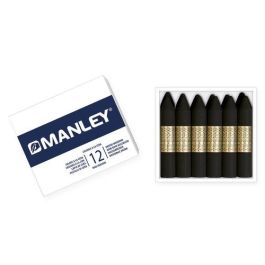 Manley Lápiz Cera Unicolor Negro n.30 Caja de 12 Unidades, Suave y Resistente a la Luz, Ideal para Superficies Porosas Precio: 2.59000016. SKU: B16Y4EA95L