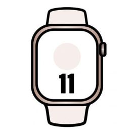 Apple Watch Series 11 GPS 42mm Oro Rosa Correa Deportiva Rosa Rubor (S/M) MEU04QL/A