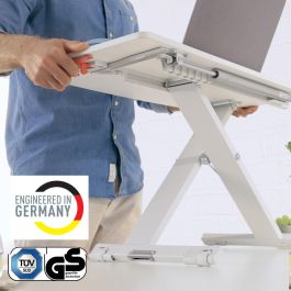 Leitz Convertidor de Escritorio Ergo Cosy Gris Altura Ajustable para Trabajo Sentado/De Pie