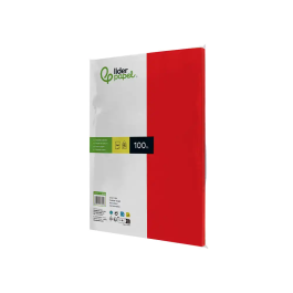 Liderpapel Papel Color A4 80gr Rojo Paquete 100 Hojas