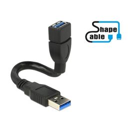 DeLOCK Cable USB 3.0-A a USB 3.0-A, 0.15 m, Negro