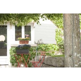 Riviera Jardiniere Grande Evolution de Plástico, Resistente a Rayos UV y Heladas, con Ø69cm y 18L de Capacidad, Color Gris