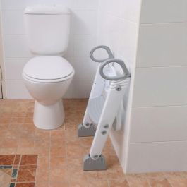 Reductor de inodoro - DREAMBABY - STEP-UP - Asiento de entrenamiento para ir al baño - 2 niveles regulables - Gris