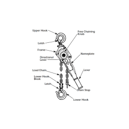 JBLPRO Polipasto De Palanca con Dimensiones 22.9x39.4x16.5 cm