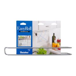Metaltex Colgador rollo de cocina 'easy-roll' 35x18x10cm, 6 topes antideslizantes, polytherm metallic