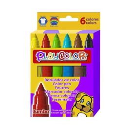 Playcolor Rotulador Maxi Jumbo Basic 6 unidades colores surtidos punta gruesa lavable con agua Precio: 3.58999982. SKU: B16LFLRY2M