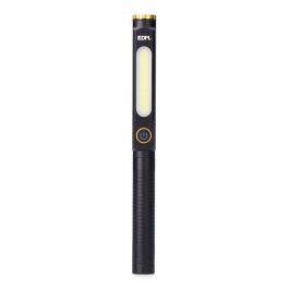 Edm Linterna de trabajo spot 5W / COB 8W, aluminio, IP44, 6500K, 200-500 lm, batería litio, USB tipo C, imán y clip