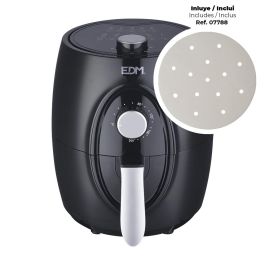 Edm 07788 Freidora de aire 3.6L 1400W con cesta 2.6L regulable 80-200°C temporizador + Papel freidora Ø17cm 100 Uds Precio: 32.79000054. SKU: B18BK6JRS7