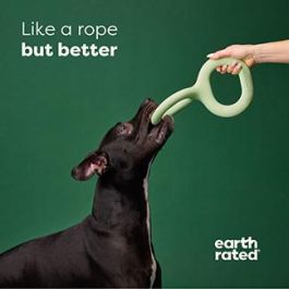 Earth Rated Juguete de Tracción Tug Toy S para Perros, Goma Resistente Color Verde, Ideal para Juego Interactivo y Reforzar Vínculo