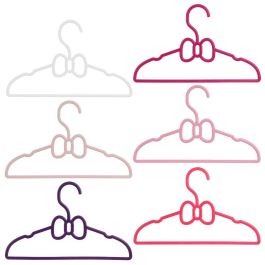 Home Deco Kids Juego De 6 Perchas Infantiles Con Modelos Surtidos: Corazones, Lazos, Coches, Nubes, Con Barra Inferior Y Muescas Laterales - 28x0,5x17 Cm