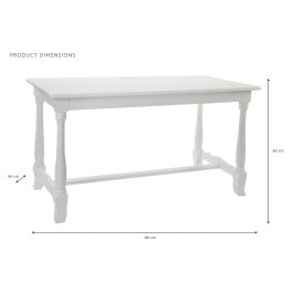 DKD Home Decor Mesa Comedor Menorca Tradicional Romantico Blanco 180 x 90 x 80 cm