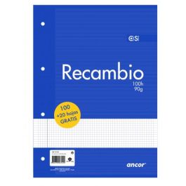 Ancor Recambio A4 100+20 Hojas 90G Cuadricula 4x4 4 Taladros 061222 Precio: 7.49999987. SKU: B1BX73RN9P
