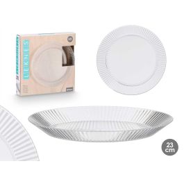 Plato Rayas Transparente 23Cm Diam Leknes (24 Unidades) Precio: 30.50000052. SKU: B1JFTDXD7A