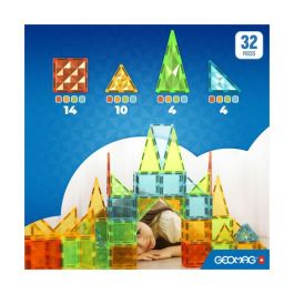 Geomag Fichas magnéticas Gemas 32 piezas - Formas geométricas con efecto cristal