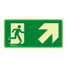 Normaluz Cartel de Evacuación B11150 - Señal Escalera Arriba Derecha, PVC 0.7mm Clase B, 32x16 cm, Rótulo Indicador Precio: 2.6899994. SKU: S7911850