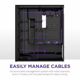 NZXT CM-H72FB-R1 H7 Flow RGB Caja de Torre Media con Ventiladores RGB Incluidos - Negra