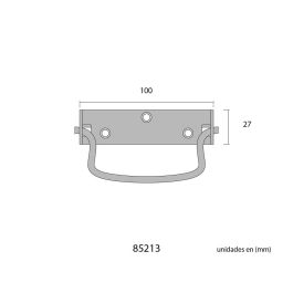 Edm Asa abatible con tope 100mm color negro (2 unidades)