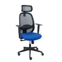 PIQUERAS Y CRESPO Silla Cilanco negra malla negra asiento bali azul brazo regulable cabecero regulable Precio: 187.50000038. SKU: B122CC5MCL
