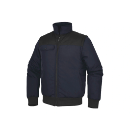 Deltaplus Chaleco Multibolsillos con Cremallera y Mangas Desmontables 80% Poliéster 20% Algodón Talla L