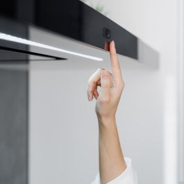 Emuca Lote de 10 interruptores para empotrar D21x21, Plástico, Negro