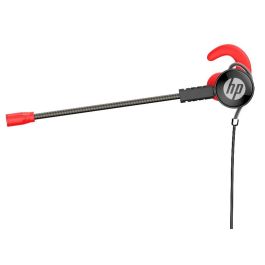 HP Auricular Gaming con Doble Micrófono Extraíble y Control de Volumen - Rojo