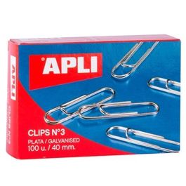 Apli Clips Plateados Nº 3 - 40 mm Caja De 100 -10 Cajas- Precio: 7.49999987. SKU: B13EH7NVTD