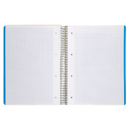 Liderpapel Cuaderno Espiral A4 Micro Wonder Tapa Plástico 120 Hojas 90gr Cuadro 5mm Color Amarillo