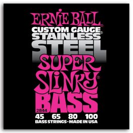 Ernie Ball Set Cuerdas Bajo Slinky Acero Inoxidable Super 45-100