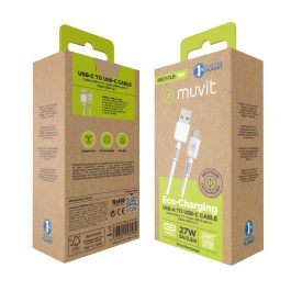 muvit for change cable USB a Tipo C 3A/27W 0.2m blanco