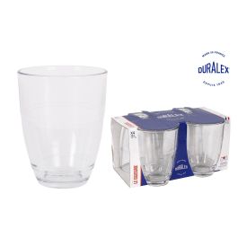 Duralex Set de 4 Vasos Gigogne transparentes, 36 cl, 8.5 cm diámetro x 11 cm alto (8 Cajas)