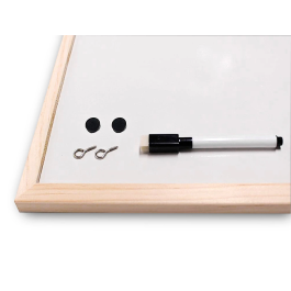 Q-connect Pizarra Blanca Laminada Marco Madera 90x60 cm