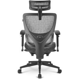 Sharkoon C30M Silla Oficina OfficePal, Asiento/Respaldo de Malla Gris, Reposabrazos 3D, Ergonómica, hasta 120kg