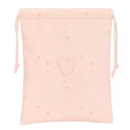 Safta Saquito Merienda Infantil Minnie Mouse Baby Rosa Claro de PU. Bolsa de Almuerzo para Niños a partir de 3 Años
