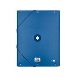 Carpeta Antartik Gomas A4 3 Solapas Carton Forrado Azul Oscuro