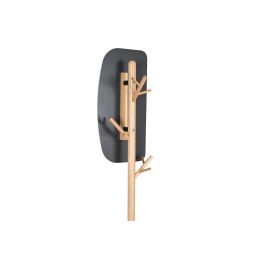 DKD Home Decor Perchero Scandi Negro Natural Madera Metal 33 x 185 x 33 cm