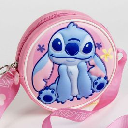 Cerdá Bolso 3D Stitch para Niñas, con Cremallera y Dimensiones 13 x 13 x 4 cm, Ideal para Niñas a partir de 3 Años