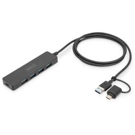 Digitus USB 3.0 Hub 4 Puertos Slim con Adaptador USB-C y Cable de 1.2m Precio: 28.88999993. SKU: B13T4EED3B