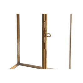 DKD Home Decor Farola Metal y Cristal Dorado 11 x 11 x 23 cm (2 Unidades)