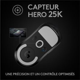 Ratón Gaming Inalámbrico Logitech PRO X Superlight/ Batería recargable/ Hasta 25600 DPI/ Negro