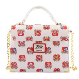 Loungefly Bolso Crossbody Funko Villainous Valentines - Diseño Retro San Valentín, Correa de Cadena, Cuero Vegano
