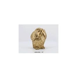 DKD Home Decor Figura Buho Resina Dorado 11 x 15 x 11 cm (3 Unidades)