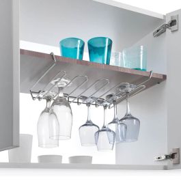 Metaltex Colgador estante para copas 'my-crystal' 38x26x7cm, capacidad 12/16 copas
