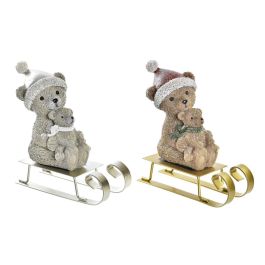 Figura Navidad Tradicional DKD Home Decor Marron Rojo 4 x 9.5 x 10 cm (2 Unidades) Precio: 9.78999989. SKU: B1JHLD29TQ