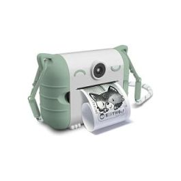 Kidywolf Sofortbildkamera e Impresora Instantánea para Niños, Cámara Digital Infantil con Pantalla 2.4", 8 MP, SD, USB-C - Verde y Blanco