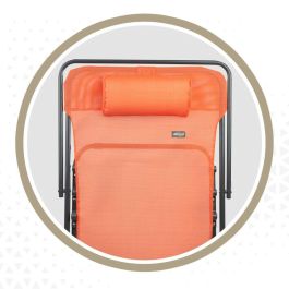 Tumbona reclinable Aktive Naranja 53 x 87 x 78 cm (4 Unidades)