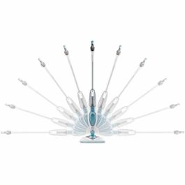 BLACK+DECKER FSM1630-QS Limpiador a vapor escoba Deluxe 1600W, depósito 460ml, calentamiento 15s, autonomía 19min, Blanco