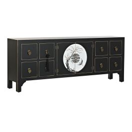 Mueble de TV DKD Home Decor Negro Oriental Blanco Dorado Blanco/Negro Metal Abeto Madera MDF 130 x 26 x 51 cm Precio: 230.69000053. SKU: S3040380